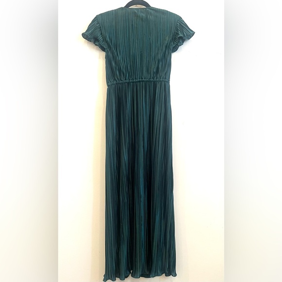 Urban Outfitters Miranda Metallic Pleated Green Dress size XS - Picture 6 of 7